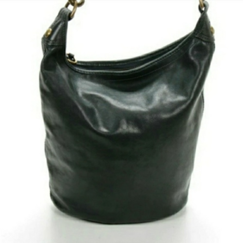 RARE Coach Leather Legacy Bucket Shoulder Bag in Black